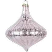 Clayre & Eef Kerstbal Overig Ø 10x10 cm Roze Glas Kerstballen