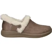 SKECHERS Cozy Escape Textiel Dames Taupe Pantoffels