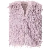 Nono Meisjes Blazers Kath Long Hair Fur Gilet - Lila - Maat 158/164