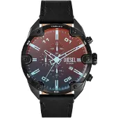Diesel Analoog horloge 'SPIKED' lichtblauw / bruin / zwart