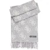 GUESS Sjaal 'BOSTON JACQUARD 70X180' grijs / wit