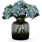 Everspring Kunstbloemen - Hortensia bloem blauw x 8 - 52cm