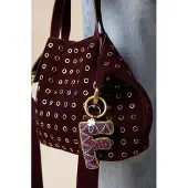 Sissy-Boy Donkerrode bag charm letter F