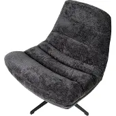 Beliani TOVIK - Fauteuil - Zwart - Stof