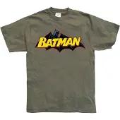 Batman Retro Logo T-Shirt Olive-2XL