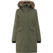 Didriksons Outdoorjas 'Erika' lichtbruin / olijfgroen / zwart