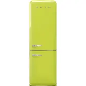 Smeg Koelkast Retro Vrijstaande ijskast Koelkast, Jaren 50, Koel-vriescombinatie, Vrijstaand , Positie scharnier: Rechts, Limegroen