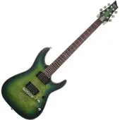 Schecter C-1 Platinum Satin Green Burst