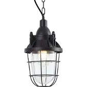 QAZQA Industriële Hanglamp Zwart met Glas - Cabin