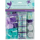 Amscan feestset zeemeermin papier blauw/paars 48-delig