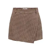 ONLY Rok 'ONLLETTIE' chocoladebruin / brokaat / zwart