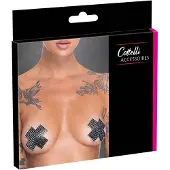 Cottelli - tepelstickers met strass steentjes - zwart