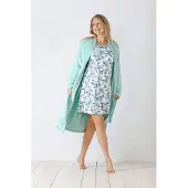 Hajo Zachte turquoise velours fleece dames badjas | Maat 36/38