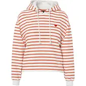 Pieces Sweatshirt 'PCCHILLI' donkeroranje / wit