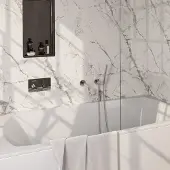 Brauer Stripe inbouw badkraan met drukknoppen en staafhanddouche chroom