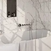 Brauer Stripe inbouw badkraan met staafhanddouche chroom