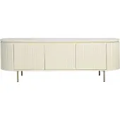 LivingFurn Patou tv meubel met ribbelfront 170cm ivoor