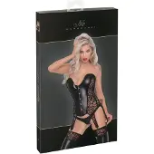 Noir - jarreteltop - luipaardprint - zwart - L