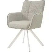 LivingFurn Eetkamerstoel Tori Zand/Wit- Set van 2