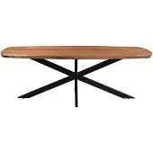 LivingFurn eetkamertafel jesper danish oval 180cm mangohout / gecoat staal