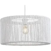 Lighto | Hanglamp Rotan Wit Ø40 cm - Plafondlamp - Japandi Lamp - Eetkamer - Slaapkamer - Woonkamer - Stella