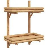vidaXL Wandplank Muurmontage Bruin 39 x 26 x 60 cm Bamboe