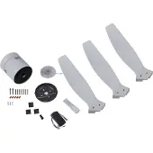 LUCANDE Vindur plafondventilator, wit, DC, stil, Ø 132 cm - , Vindur, Wit, Woonkamer, Metaal, Modern