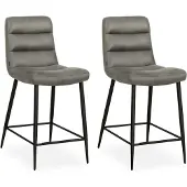 MX Sofa - Lena – Barstoelen – Grey – Set van 2