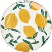 Pomax Mykonos plat bord D20.3cm deco geel