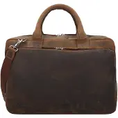 Plevier Retro Colmar Koffer Leer 40 cm Laptop compartiment bruin