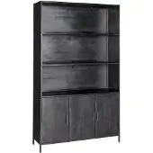 LivingFurn kabinetkast kala 40x120x200 mangohout en gecoat staal