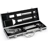Leopold Vienna Barbecuekoffer Zilver (4-Delig)