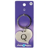 Paper Dreams Hart Sleutelhanger - Q Zilver zilver Metaal Sleutelhanger