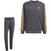 Adidas Manchester United Terrace Icons Crew Trainingspak Donkergrijs Goud