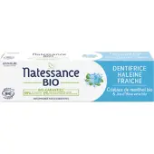 Natessance Biologische Frisse Adem Tandpasta met Aloë Vera en Menthol 75 ml Tandpasta