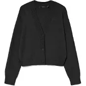 Vero Moda Gebreid vest 'VMGOLD ART' zwart