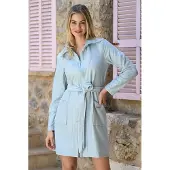 Ringella Stoere dames badjas mint blauw | Maat 42