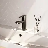Brauer Stripe wastafelkraan model A met ColdStart gunmetal geborsteld PVD