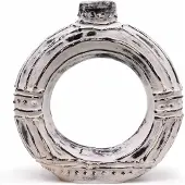Ancient Wisdom Ronde donutvormige vaas - crème 30 cm