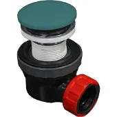 Mondiaz ruimte besparende click sifon 6,7 cm hoog solid surface rond smag