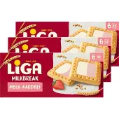 Liga - Milkbreak Duo Melk Aarbeien - 3x 245g
