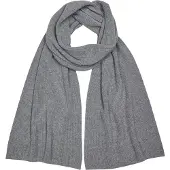 Falke Selection Structured sneldrogend warm wol wintersjaal unisex grijs - maat ONESIZE