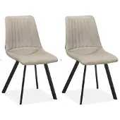 MX Sofa Eetkamerstoel Pluto - Sand (set van 2 stuks)