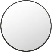 J-Line Mirror round matt black extra large