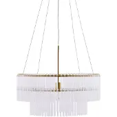 Globen Lighting Hook 60 hanglamp Helder-geborsteld messing