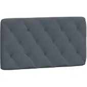 vidaXL Hoofdbordkussen Donkergrijs 100 cm Fluweel