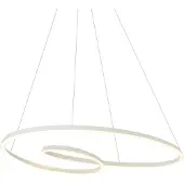 QAZQA Scandinavische hanglamp beige 110cm incl. LED 3-staps dimbaar - Circuit