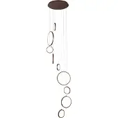 QAZQA Design hanglamp donker brons 9-lichts incl. LED 3-staps dimbaar - Vide Anella