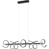 QAZQA Design hanglamp zwart rechthoekig 3-staps dimbaar - Krisscross