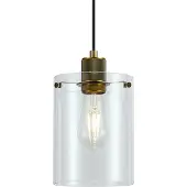 QAZQA Design hanglamp brons met helder glas - Domo